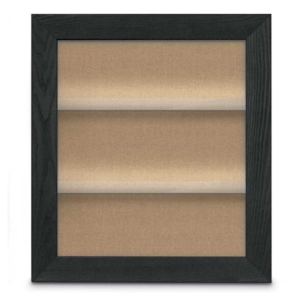 Outdoor Enclosed Combo Board, 42"x32", Black Frame/Burgundy & Black